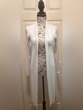 White Women’s Open-Front Lightweight Sweater Cardigan-White